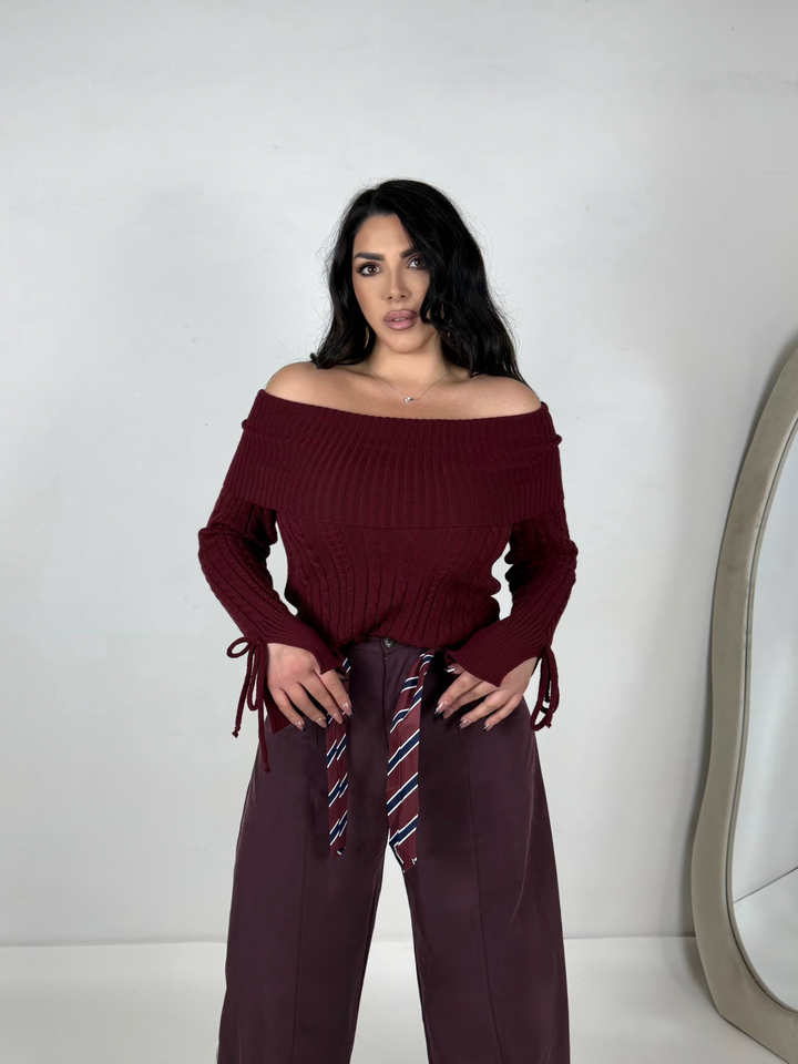 Maglione con scollo a barca “Emily”