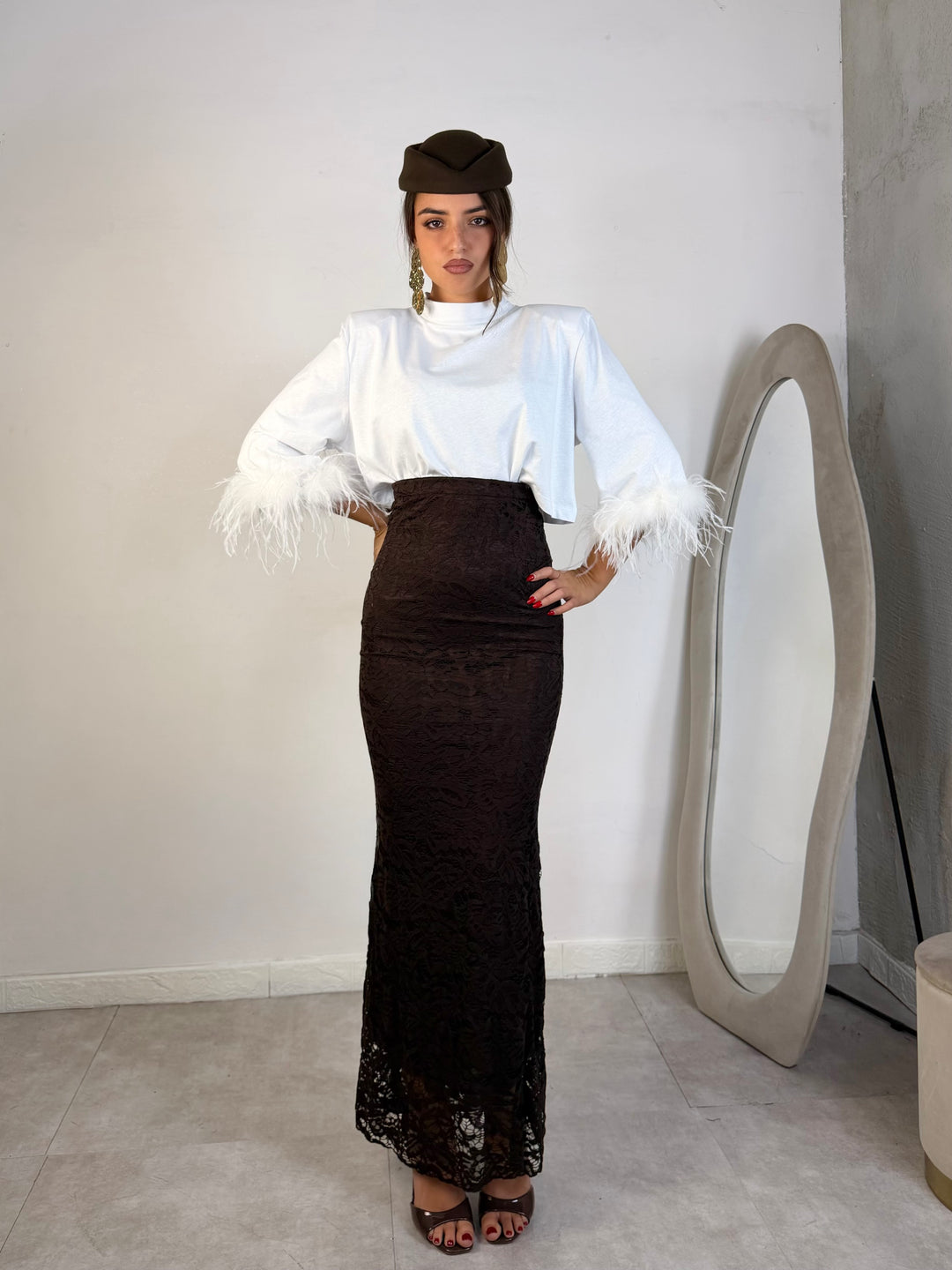 Gonna lunga in pizzo “Belle”