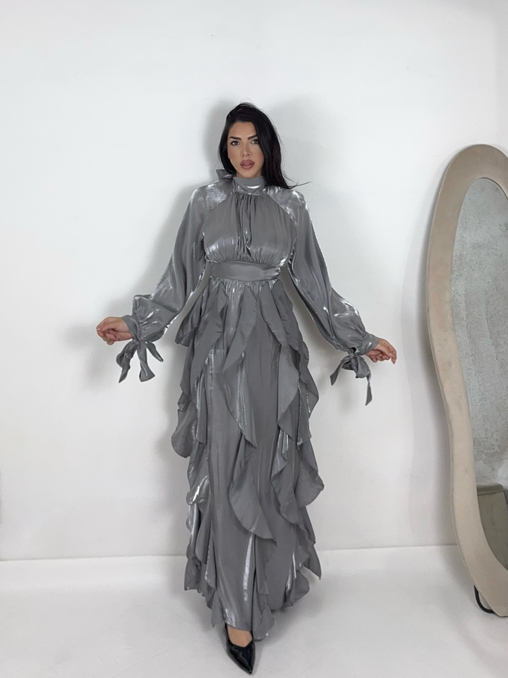 Abito “Satin Rouches”