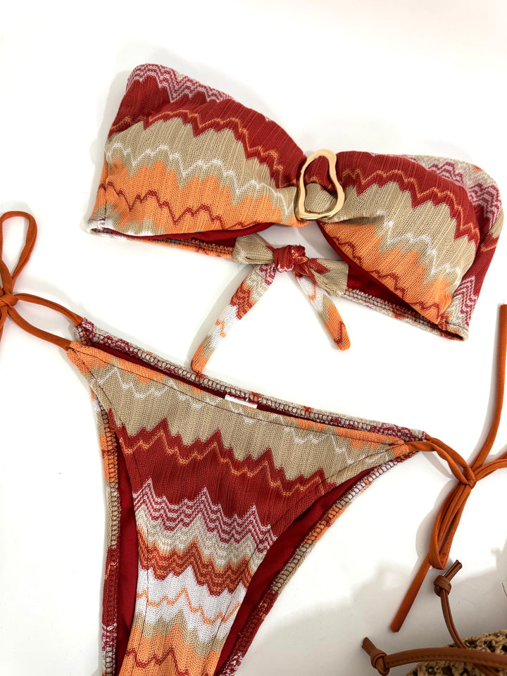 Costume a due pezzi macrame “Onda”