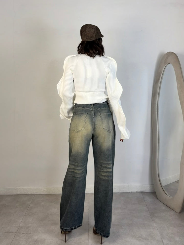 Jeans buggy sabbiato “Vintage washed”