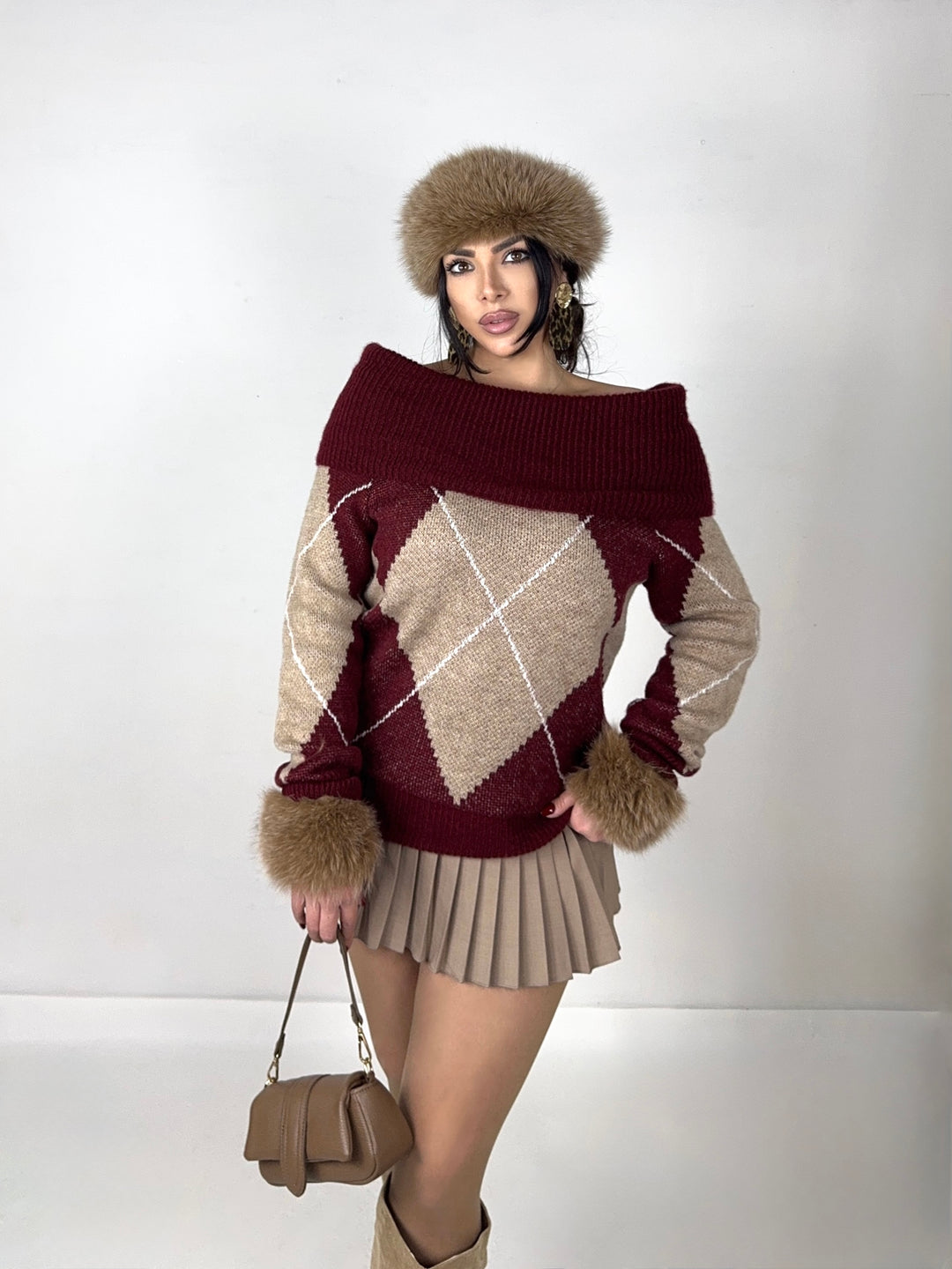 Maglione con scollo a barca “Margot”