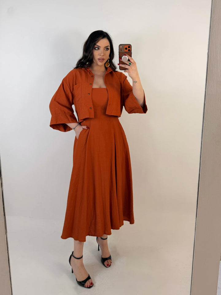 Coordinato abito e camicia “Brigitte”