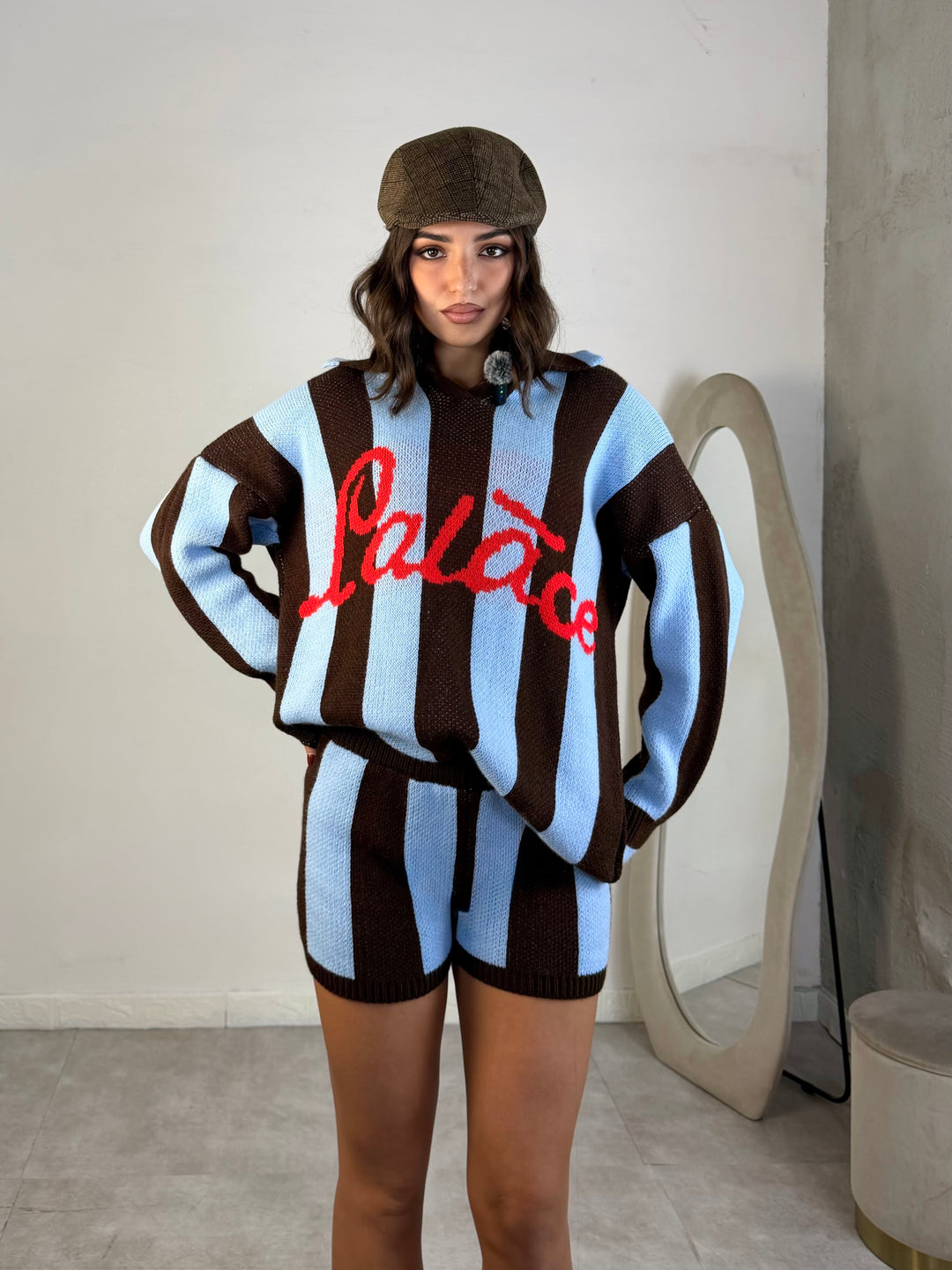 Coordinato in lana “College”