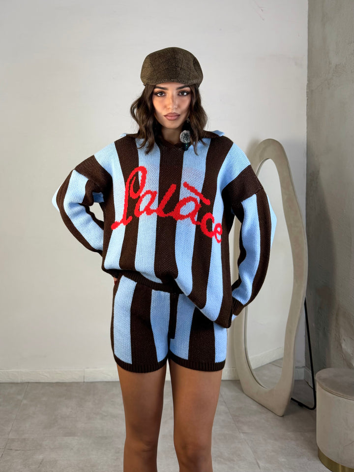 Coordinato in lana “College”
