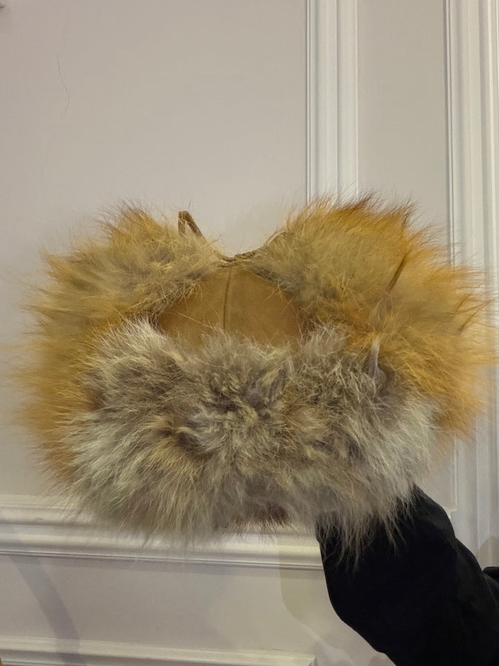 Colbacco in vera pelliccia di volpe vintage 06