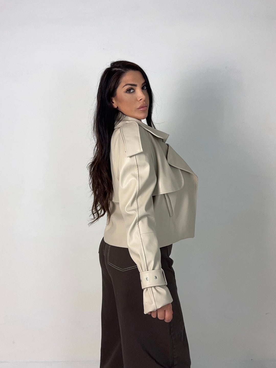 Giubbotto chiodo in eco pelle “Icona”