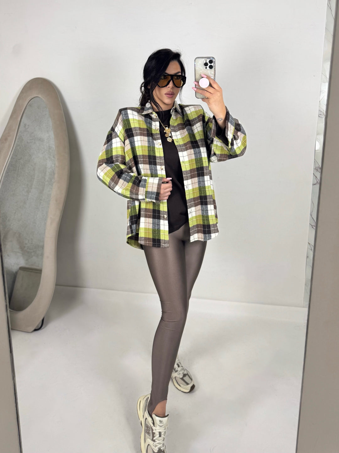 Camicia in flanella con spalline imbottite “Sarah”