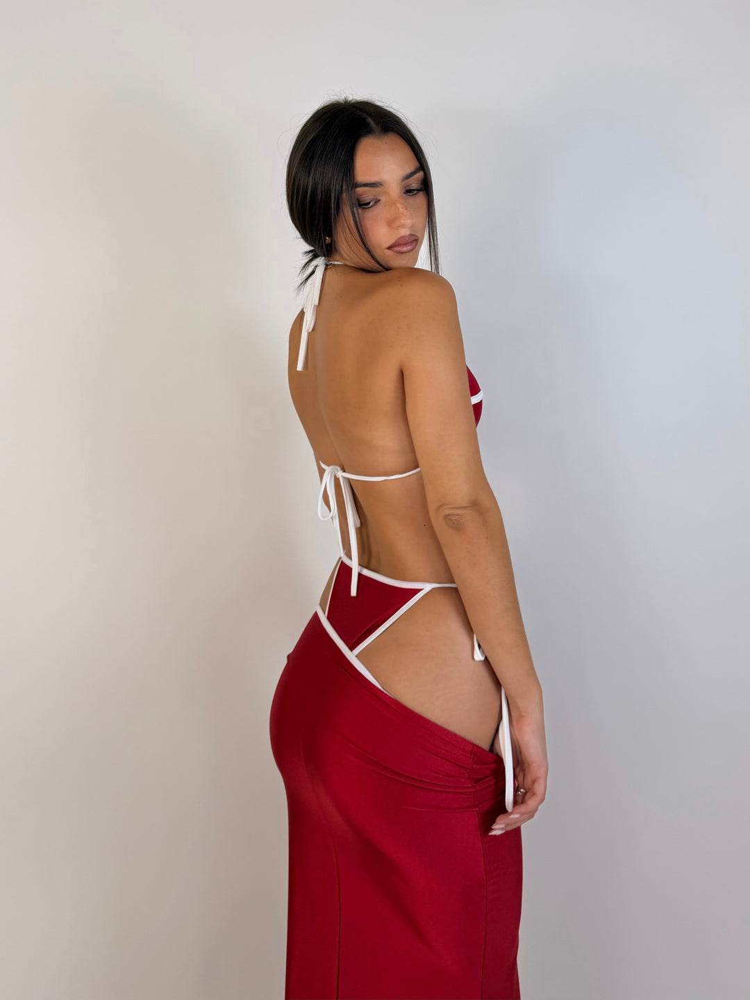Coordinato costine e gonna copricostume “Marbella”