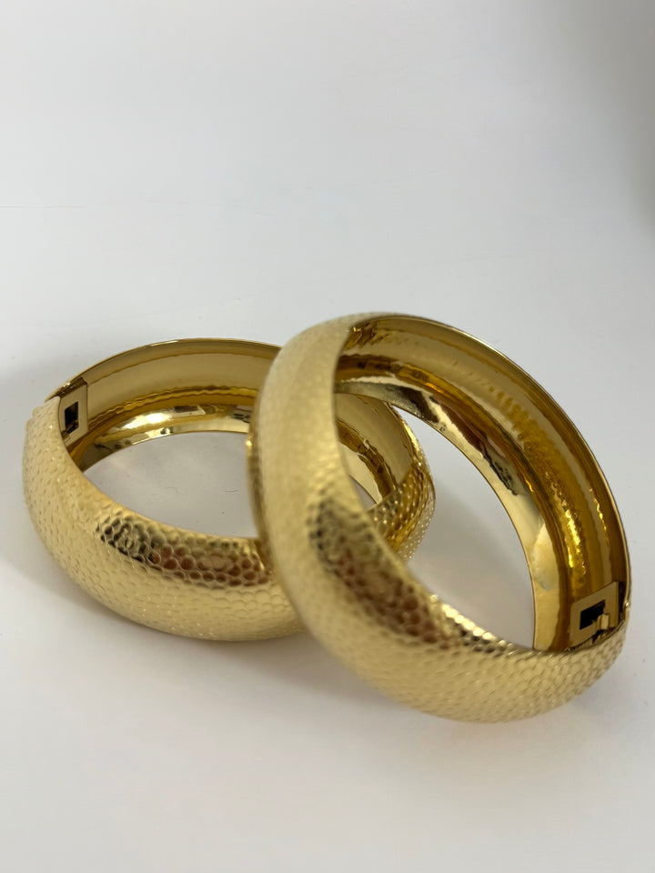 Bracciale martellato rotondo