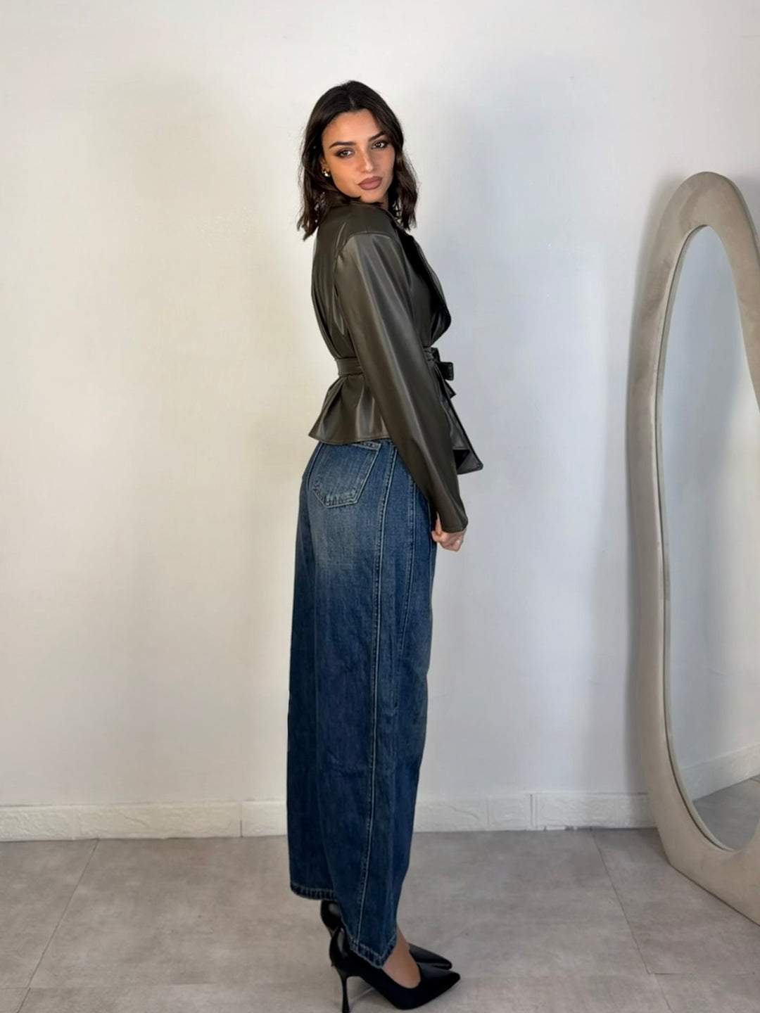 Giacca in eco pelle “City”