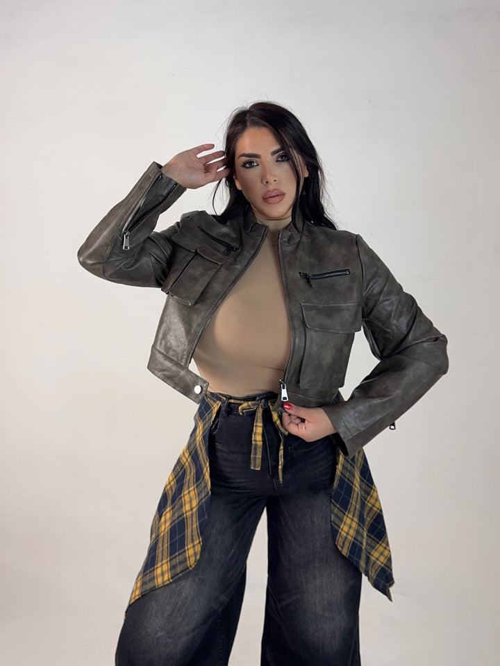 Giubbotto in eco pelle “Brooklyn”