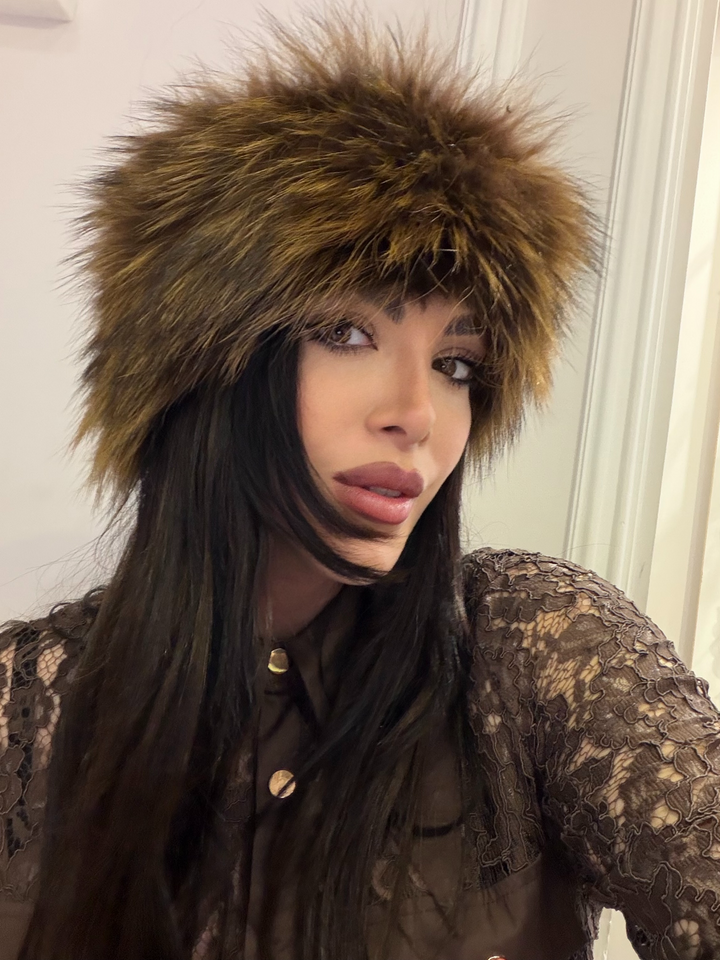 Fascia per capelli in vera pelliccia di volpe 05