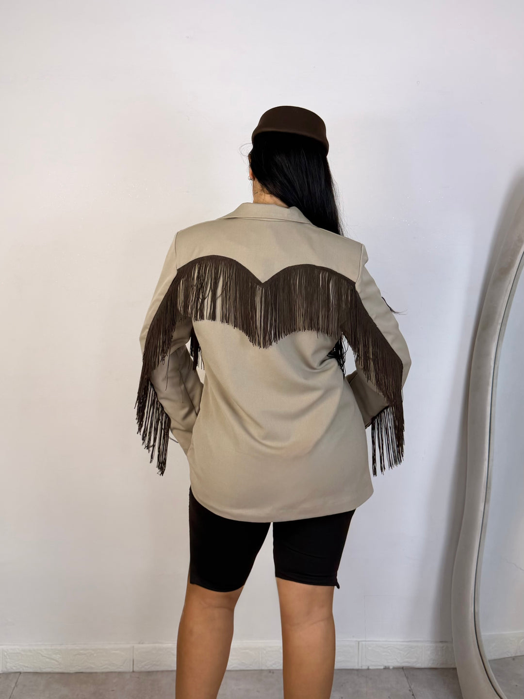 Giacca con frange “Charme”