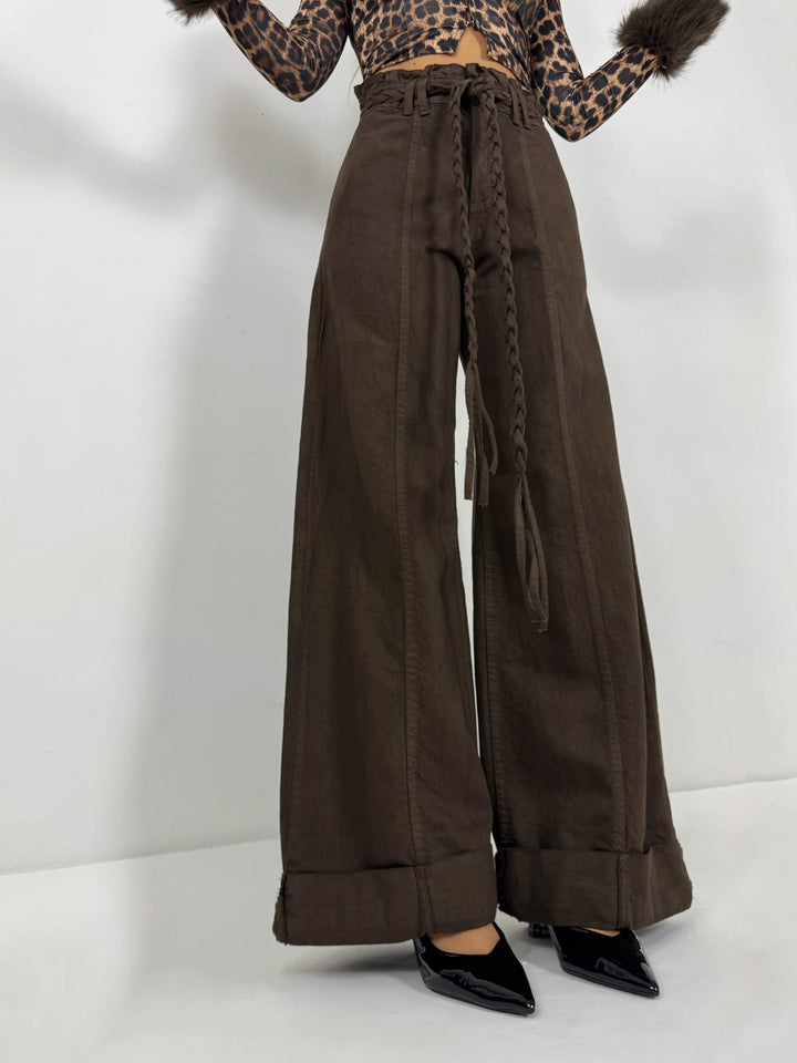 Jeans a palazzo con cintura “Maya”