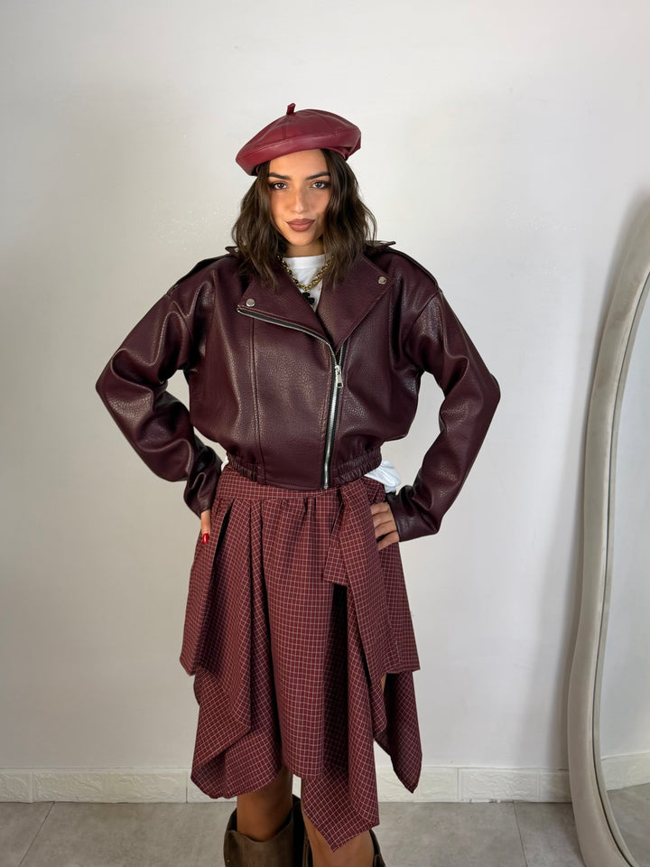 Giubbotto bomber chiodo in eco pelle