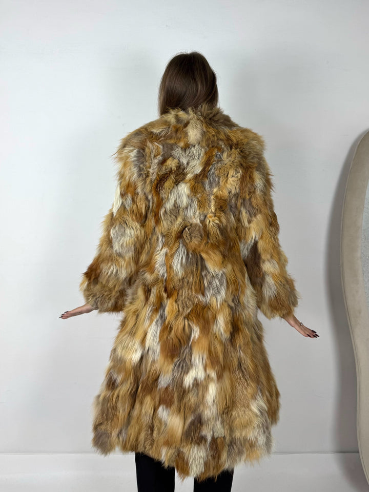 Pelliccia in volpe patchwork Vintage 98