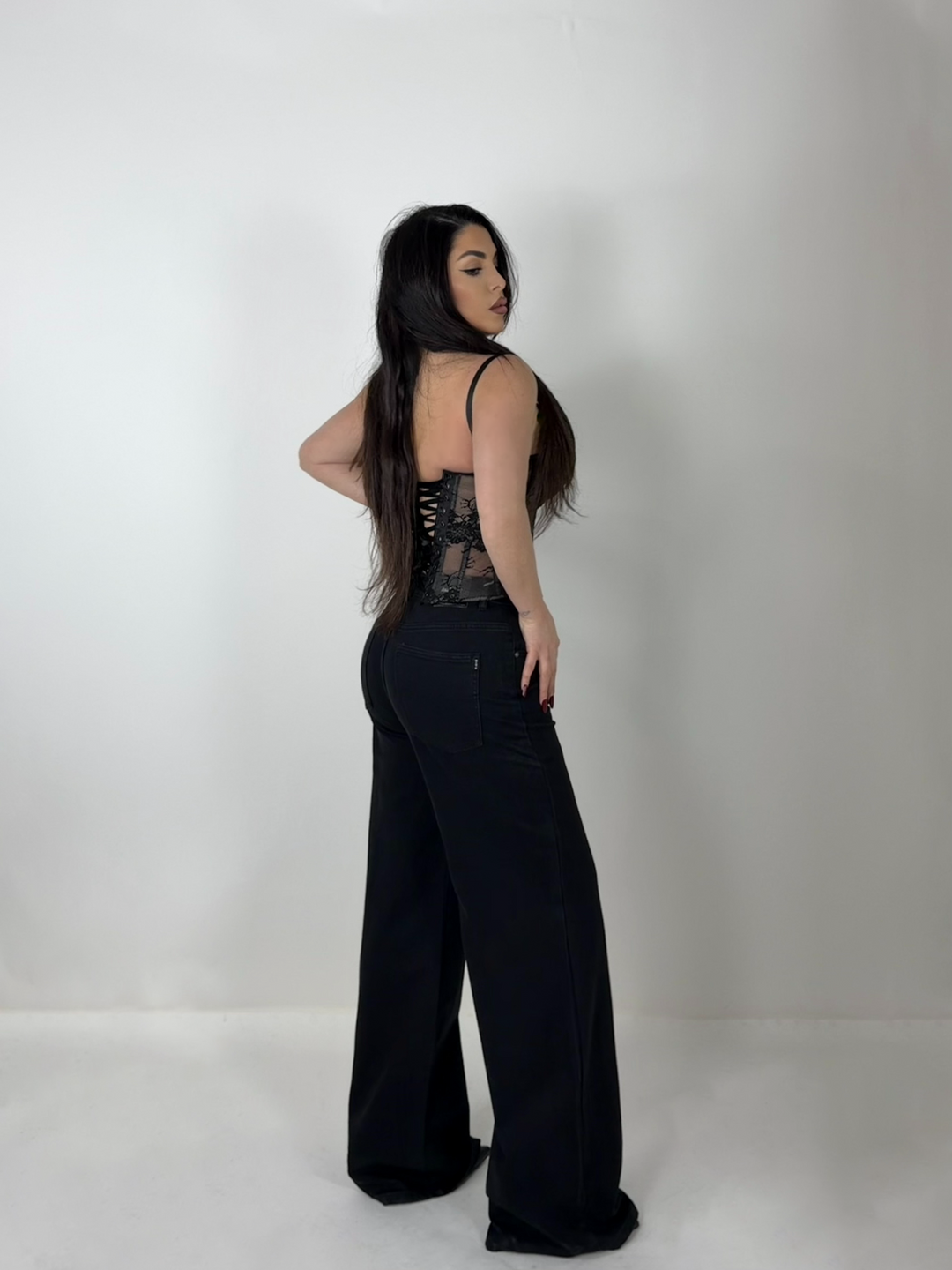 Jeans wide leg elastico “Elite”