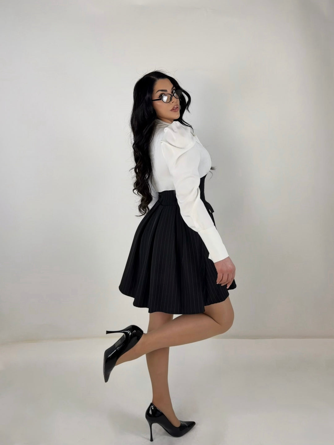 Abito con bottoni gioiello “Bon Ton”