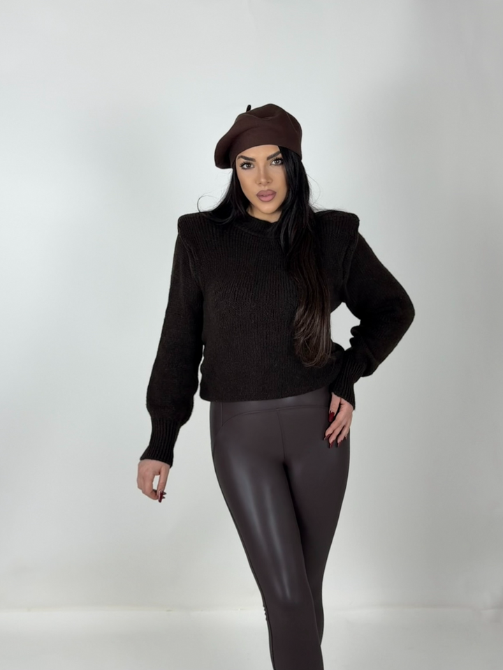 Maglione con spalline rinforzate “Delia”