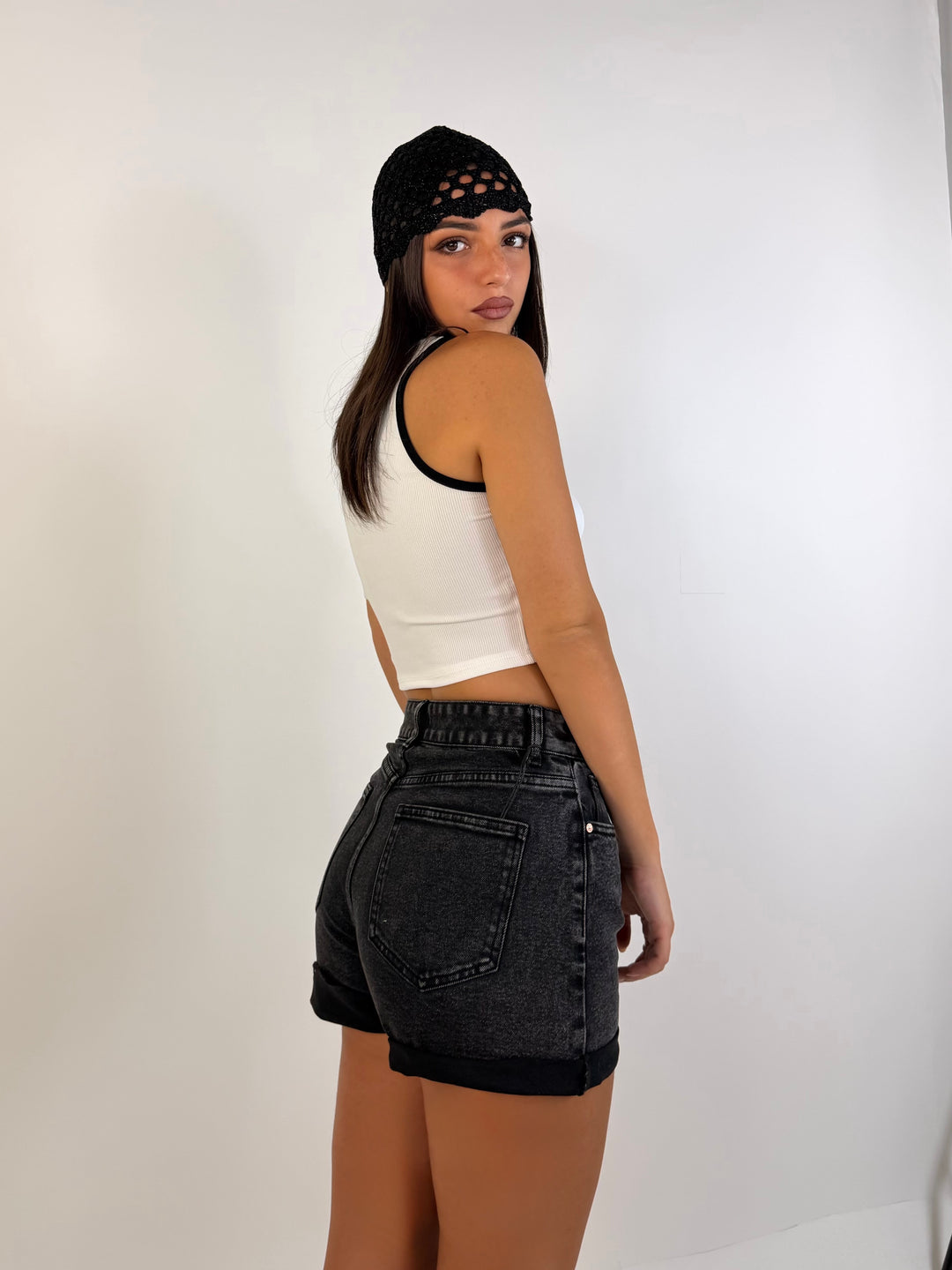 Crop top a costine “Line”