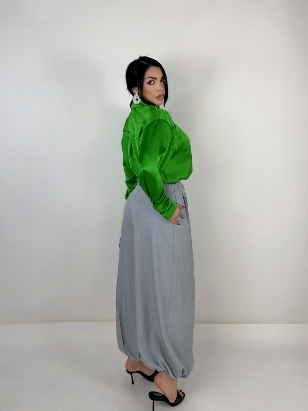 Pantaloni gessati balloon “Power”