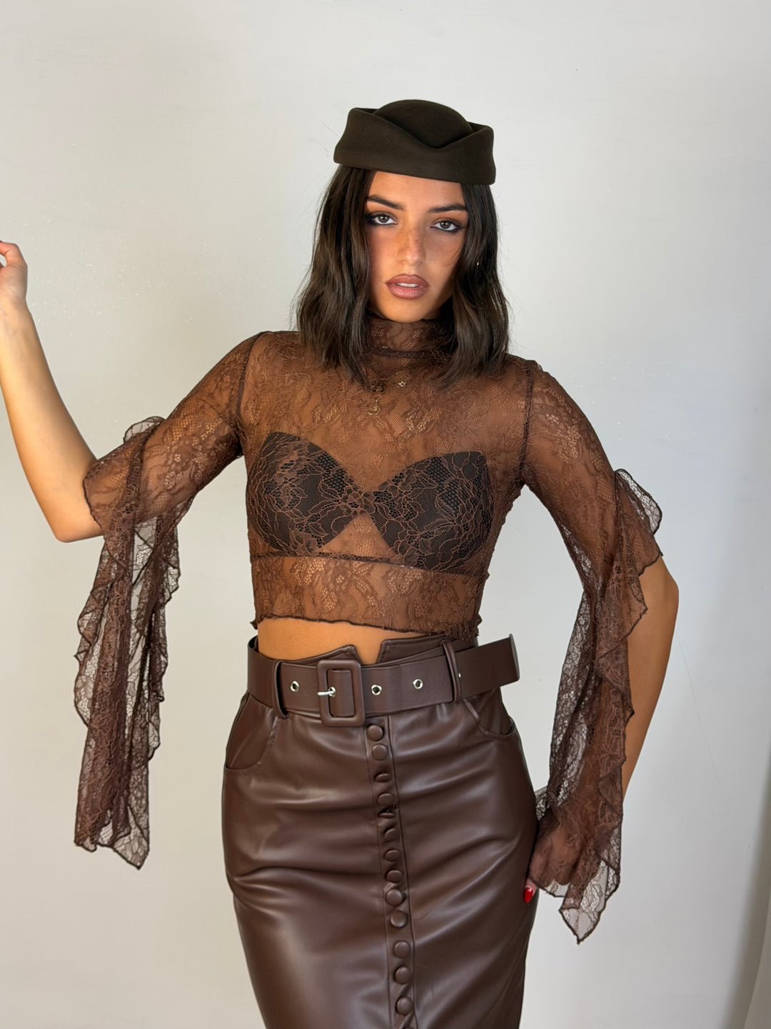 Camicia in pizzo “Femme”