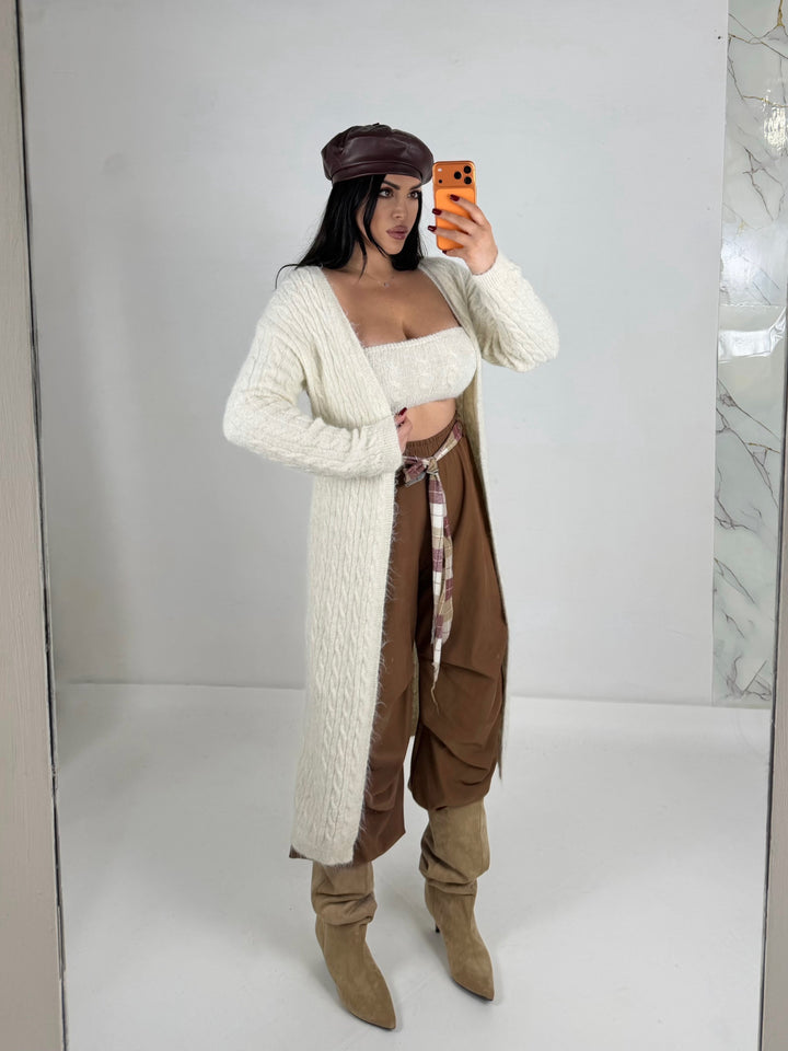 Coordinato top e cardigan “Raja”