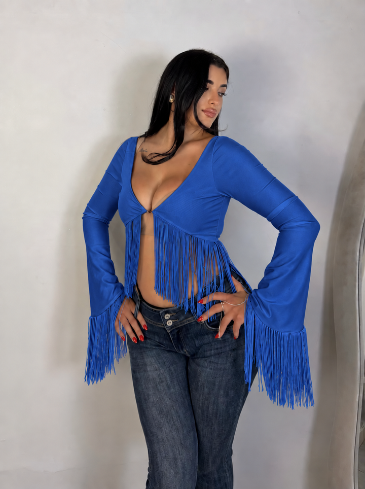 Top con frange “Savannah”