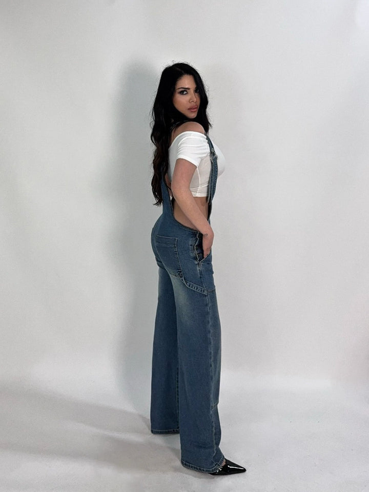 Salopette balloon in jeans “Giselle”