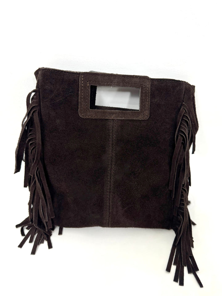 Borsa scamosciata in vera pelle “Raja”