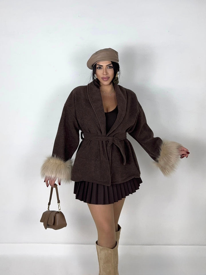 Cappotto con eco pelliccia “Allure”