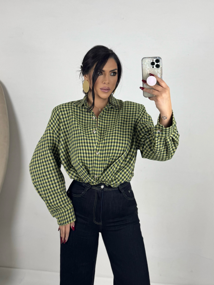 Camicia in flanella con spalline imbottite “Sarah”