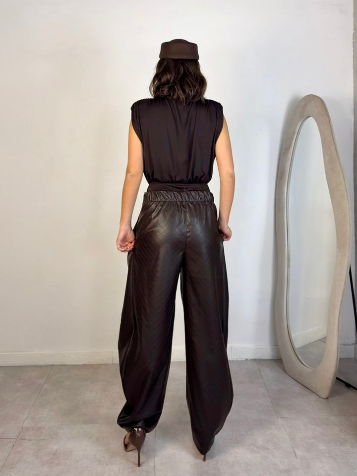 Pantaloni in ecopelle “Veneta”