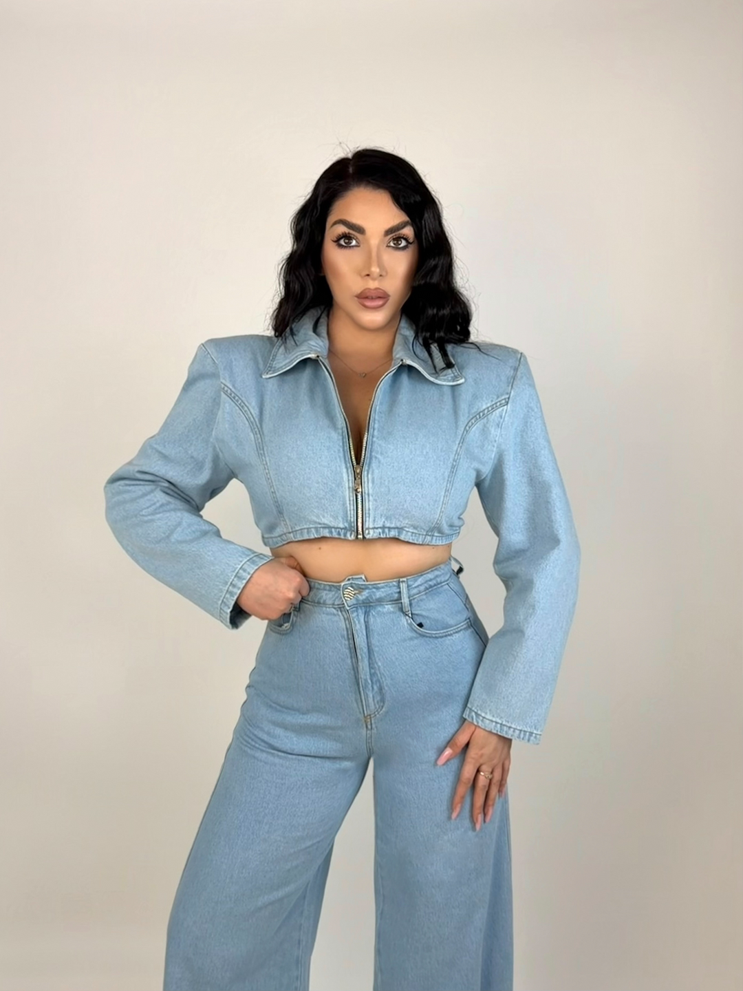 Coordinato in jeans “Sky”