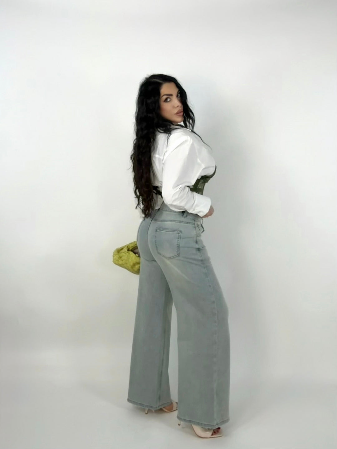 Jeans elastico a palazzo “Ivonne”