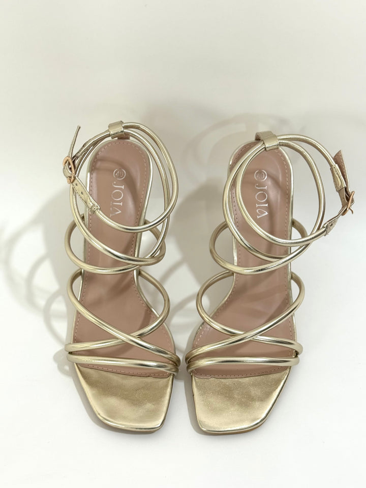 Sandali con tacco in eco pelle “Aurea”