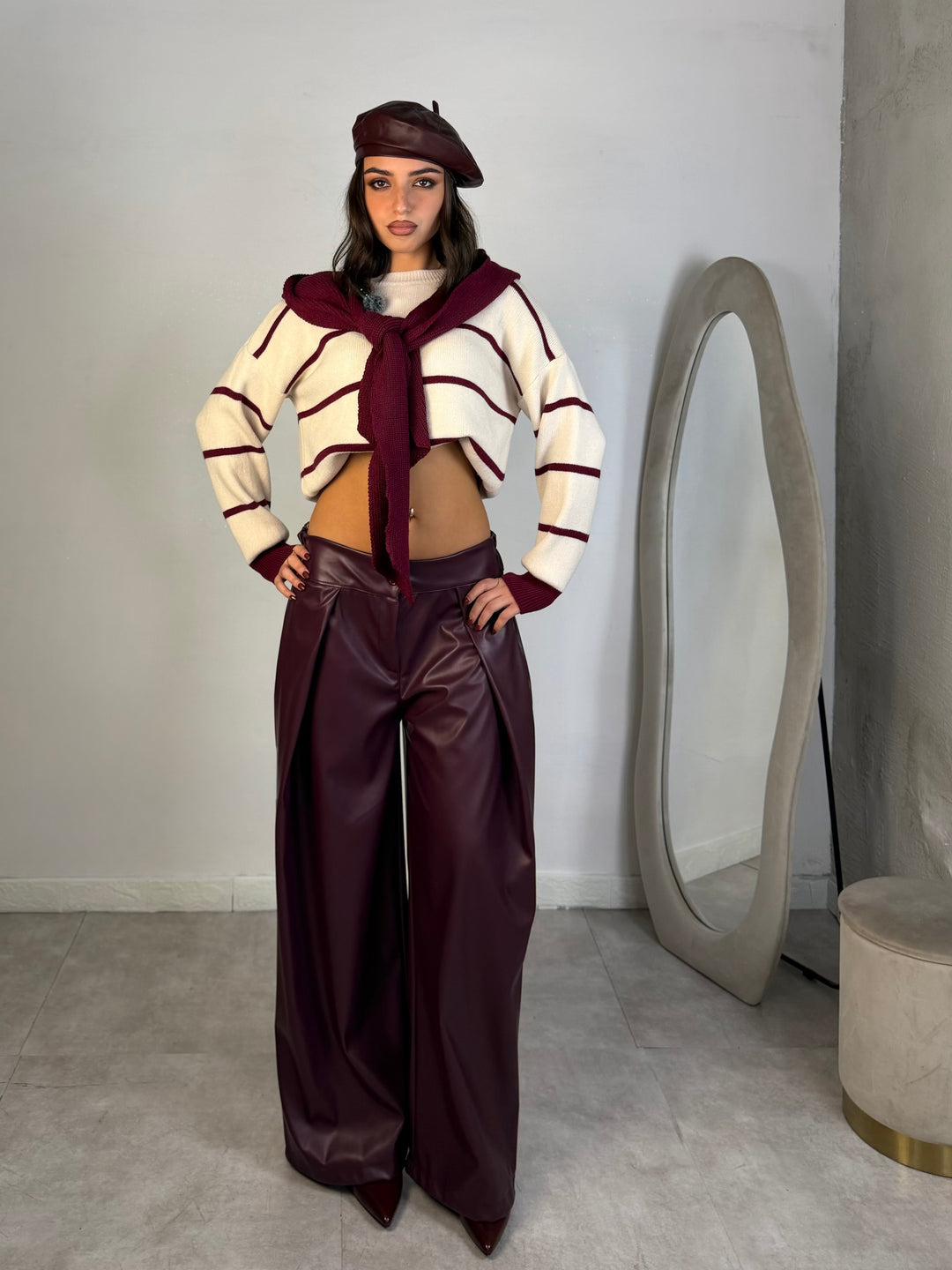 Pantaloni in eco pelle “Jolie”