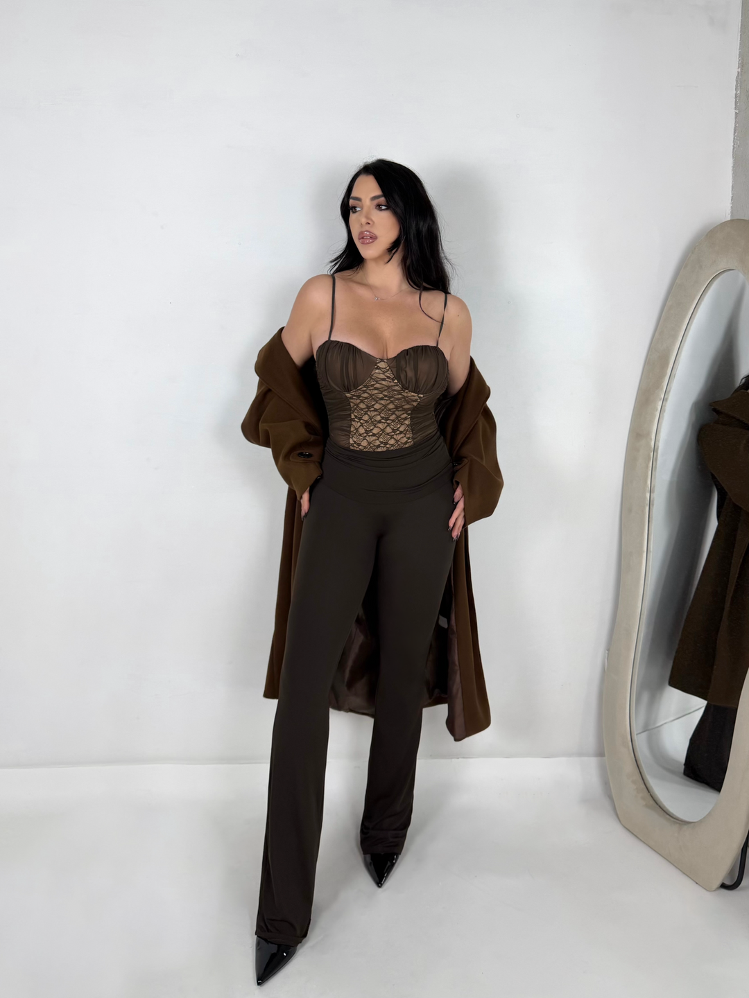 Body in pizzo con coppe preformate “Malena”