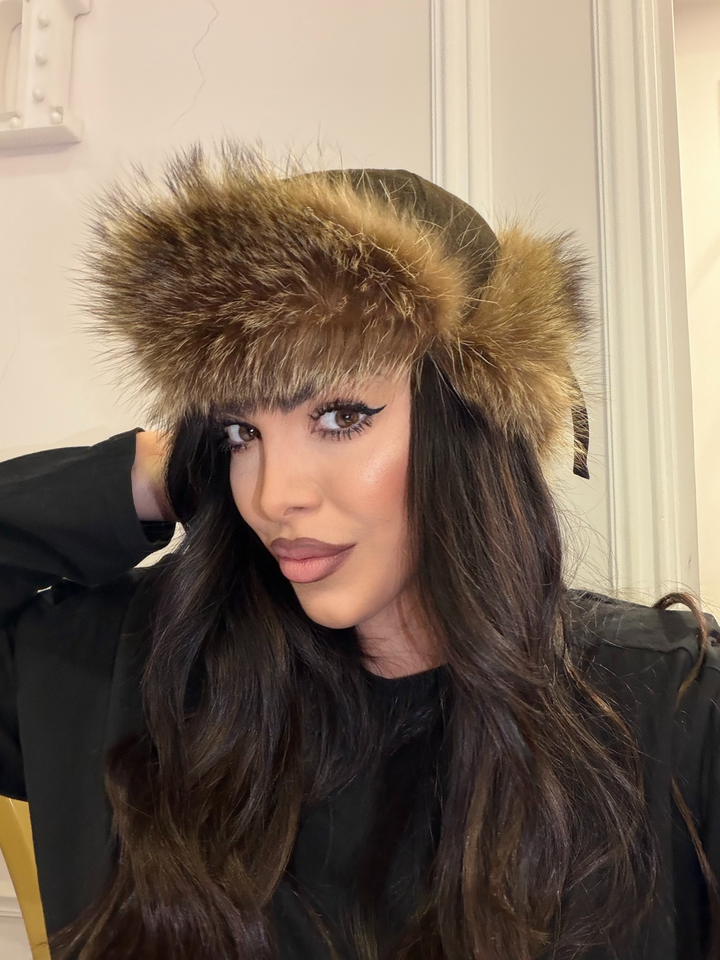 Colbacco in vera pelliccia di volpe vintage 08