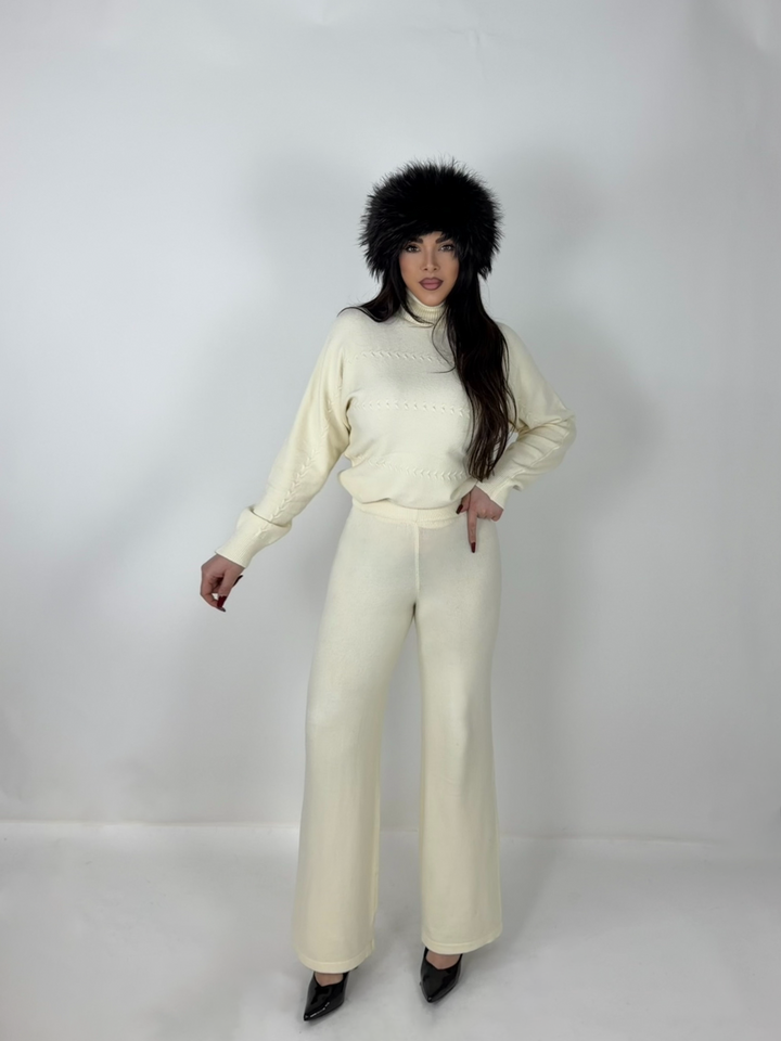 Coordinato in lana “Treccia”