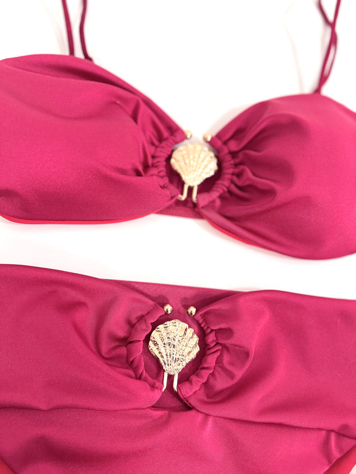 Costume a due pezzi vita alta “Conchiglia”