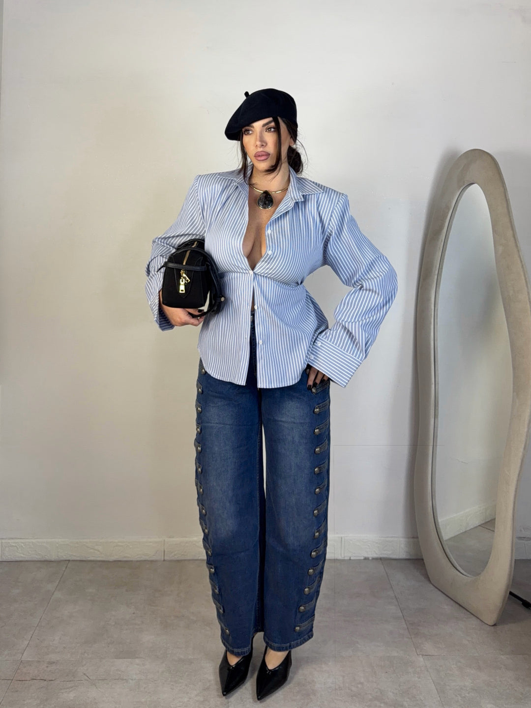 Camicia con spalline “Girl Power”