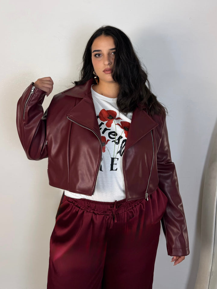 Chiodo in eco pelle “Roxane”