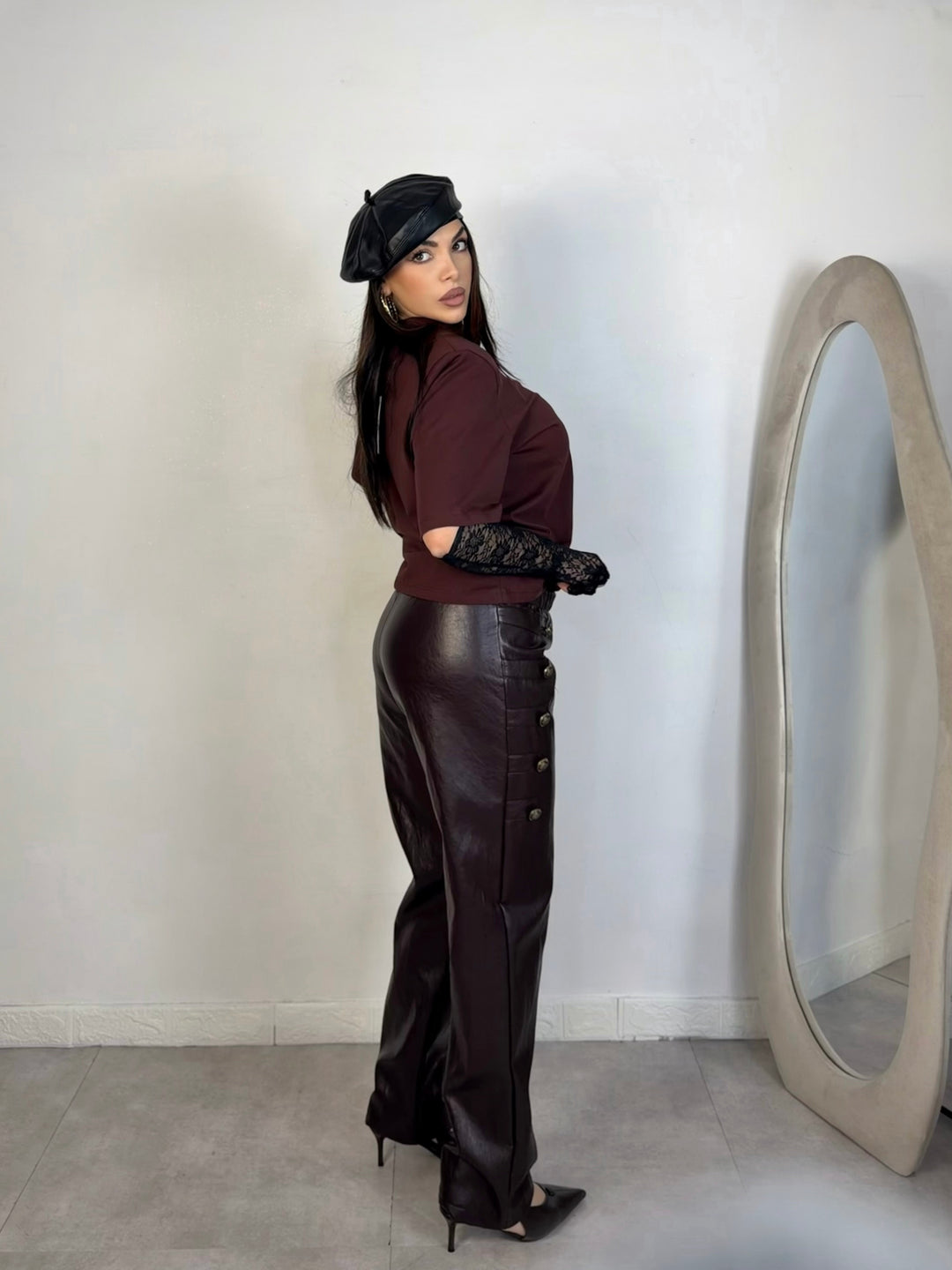Pantaloni in eco pelle “Supreme”
