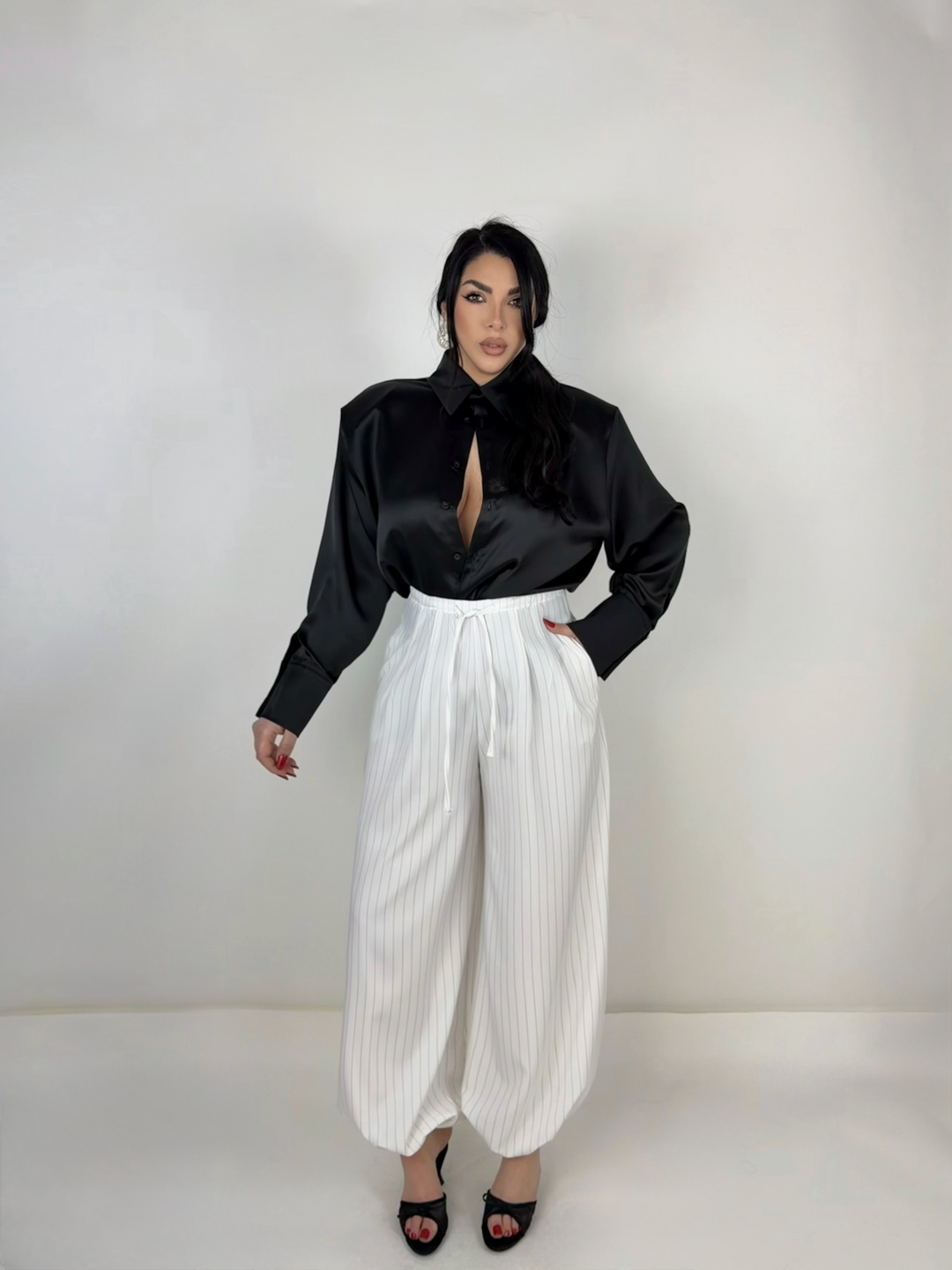 Pantaloni gessati balloon “Power”