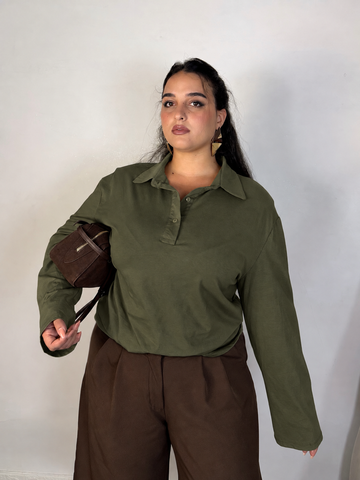Polo oversize con spalline “Dalila”