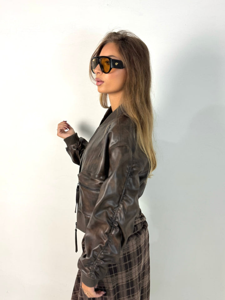 Giubbotto in eco pelle “Attitude”