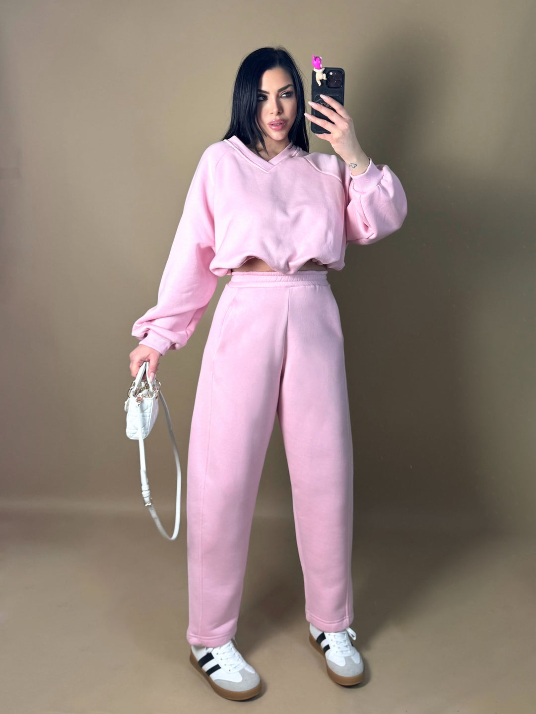 Felpa Coordinato Maglia E Pantalone Coordinato Felpa Corta In