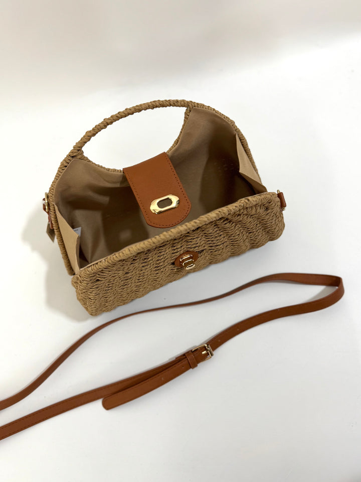 Borsa in rafia rigida “Riviera”